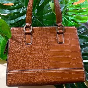 Tommy Hilfiger Croc Embossed Handbag